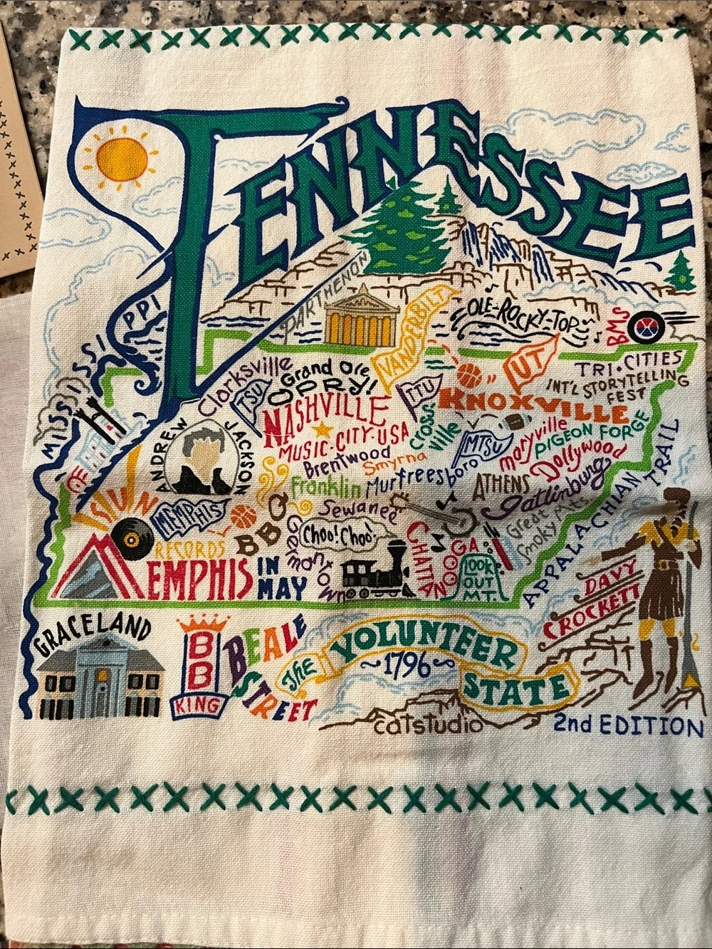 BRAND NEW - Catstudio Tennessee State Decorative Kitchen Towel